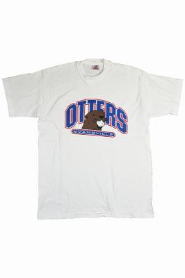 90s　FURUIT　OF　THE　LOOM　アスレチックプリントTシャツ　Evansville　Otters