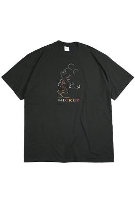 90s　Disney　キャラクター刺繍Tシャツ　ミッキーマウス