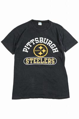 70s　バータグ　Steelers　プリントTシャツ