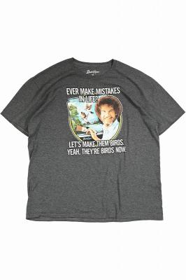 プリントTシャツ　Bob　Ross