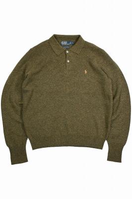 ニットポロ　LAMBS　WOOL