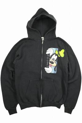 Disney　キャラクタープリント　ジップパーカー　Goofy