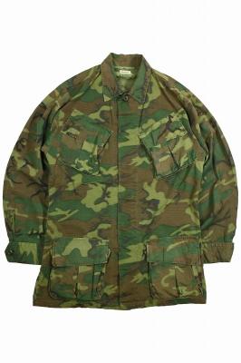 60s　U.S.ARMY　ジャングルファティーグジャケット　4thタイプ　リーフカモ