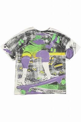 80s　総柄プリントTシャツ